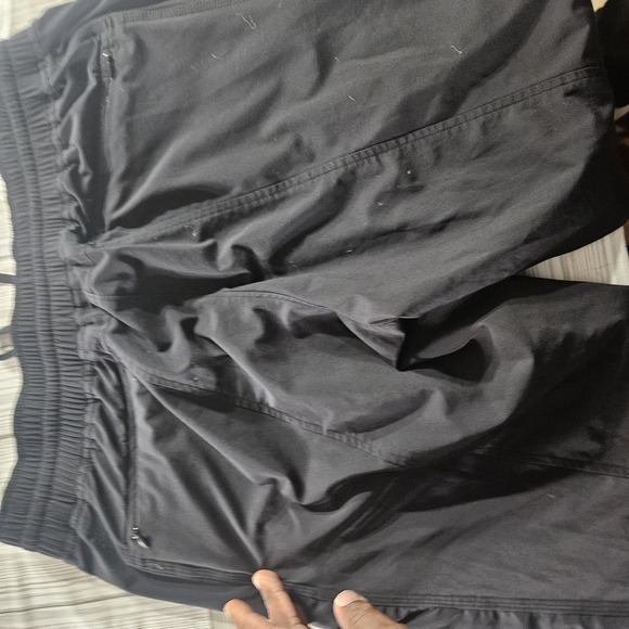 Athleta Pants Womens 10 Black Track Straight Leg Elastic Waist Zip Pockets - Picture 5 of 7